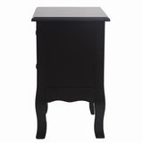 NNEDSZ French Bedside Table Nightstand Black Set of 2