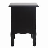 NNEDSZ French Bedside Table Nightstand Black Set of 2