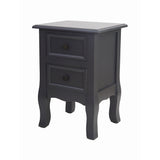 NNEDSZ French Bedside Table Nightstand Grey Set of 2