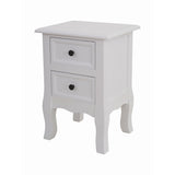 NNEDSZ French Bedside Table Nightstand White Set of 2