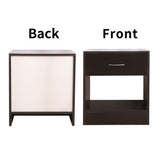 NNEDSZ Bedside Table Nightstand with Drawer Set of 2 Brown