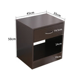NNEDSZ Bedside Table Nightstand with Drawer Set of 2 Brown