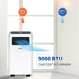 NNEDSZ Shinco SPF3 9000BTU 2.6kw Portable Air Conditioner Remote