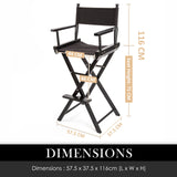 NNEDSZ Black Folding Tall Chair DARK HUMOR Movie Director 75cm