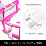 NNEDSZ Pink Folding Tall Chair DARK HUMOR Movie Director 75cm