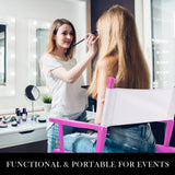 NNEDSZ Pink Folding Tall Chair DARK HUMOR Movie Director 75cm