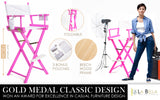 NNEDSZ 2 Set Pink Folding Tall Chair DARK HUMOR Movie Director 75cm