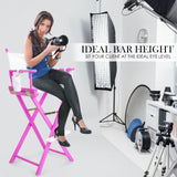 NNEDSZ 2 Set Pink Folding Tall Chair DARK HUMOR Movie Director 75cm