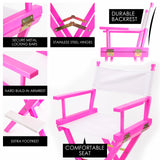 NNEDSZ 2 Set Pink Folding Tall Chair DARK HUMOR Movie Director 75cm