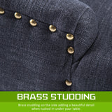 NNEDSZ Black (Charcoal) French Provincial Dining Chair Amour Oak Leg