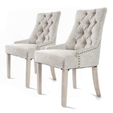 NNEDSZ 2 Set Cream French Provincial Dining Chair Amour Oak Leg