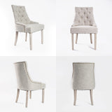 NNEDSZ 2 Set Cream French Provincial Dining Chair Amour Oak Leg