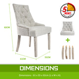 NNEDSZ 2 Set Cream French Provincial Dining Chair Amour Oak Leg