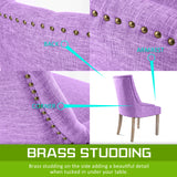 NNEDSZ 2 Set Violet French Provincial Dining Chair Amour Oak Leg