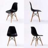 NNEDSZ 2 Set Black Retro Dining Cafe Chair DSW PP