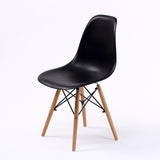 NNEDSZ 2 Set Black Retro Dining Cafe Chair DSW PP