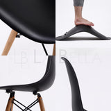 NNEDSZ 4 Set Black Retro Dining Cafe Chair DSW PP