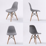 NNEDSZ 2 Set Grey Retro Dining Cafe Chair DSW Fabric