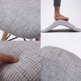 NNEDSZ 2 Set Grey Retro Dining Cafe Chair DSW Fabric