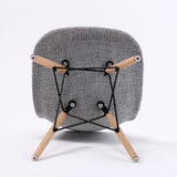 NNEDSZ 2 Set Grey Retro Dining Cafe Chair DSW Fabric