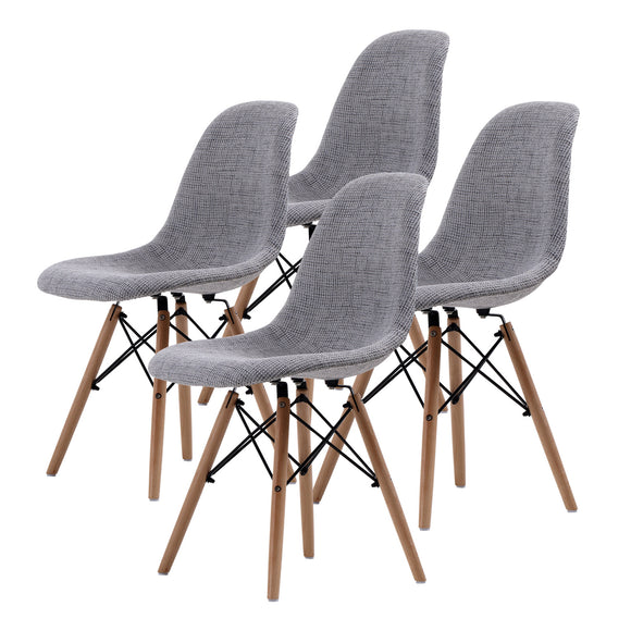 NNEDSZ 4 Set Grey Retro Dining Cafe Chair DSW Fabric