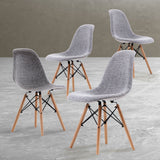 NNEDSZ 4 Set Grey Retro Dining Cafe Chair DSW Fabric