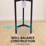 NNEDSZ 65cm Black Plant Stand Planter Shelf Rack 1 Tier Steel