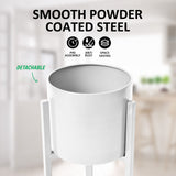 NNEDSZ 65cm White Plant Stand Planter Shelf Rack 1 Tier Steel