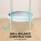 NNEDSZ 50cm White Plant Stand Planter Shelf Rack 2 Tier Steel