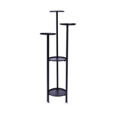 NNEDSZ 100cm Black Plant Stand Planter Shelf Rack 5 Tier Steel