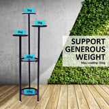 NNEDSZ 100cm Black Plant Stand Planter Shelf Rack 5 Tier Steel