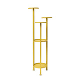 NNEDSZ 100cm Gold Plant Stand Planter Shelf Rack 5 Tier Steel