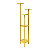 NNEDSZ 122cm Gold Plant Stand Planter Shelf Rack 5 Tier Steel