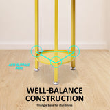 NNEDSZ 122cm Gold Plant Stand Planter Shelf Rack 5 Tier Steel