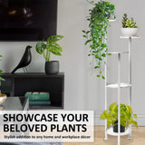 NNEDSZ 122cm White Plant Stand Planter Shelf Rack 5 Tier Steel
