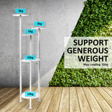 NNEDSZ 122cm White Plant Stand Planter Shelf Rack 5 Tier Steel