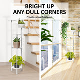 NNEDSZ 122cm White Plant Stand Planter Shelf Rack 5 Tier Steel