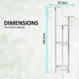 NNEDSZ 122cm White Plant Stand Planter Shelf Rack 5 Tier Steel