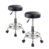 NNEDSZ Forever Beauty 2 Set Black Salon Barber Stool Swivel Round Type