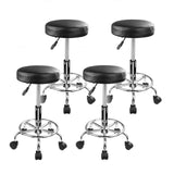 NNEDSZ Forever Beauty 4 Set Black Salon Barber Stool Swivel Round Type