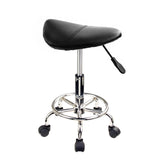 NNEDSZ Forever Beauty 2 Set Black Salon Barber Stool Swivel Saddle Type