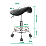 NNEDSZ Forever Beauty 4 Set Black Salon Barber Stool Swivel Saddle Type