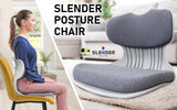 NNEDSZ Grey Slender Chair Posture Correction Seat Floor Lounge Stackable