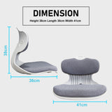 NNEDSZ Grey Slender Chair Posture Correction Seat Floor Lounge Stackable