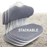 NNEDSZ 2 Set Grey Slender Chair Posture Correction Seat Floor Lounge Stackable