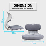 NNEDSZ 2 Set Grey Slender Chair Posture Correction Seat Floor Lounge Stackable