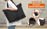 NNEDSZ Black Shopper Bag Tote Bag Foldable Travel Laptop Grocery KO-DUAL