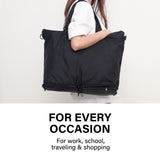 NNEDSZ Black Shopper Bag Tote Bag Foldable Travel Laptop Grocery KO-DUAL