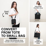 NNEDSZ Black Shopper Bag Tote Bag Foldable Travel Laptop Grocery KO-DUAL