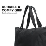 NNEDSZ Black Shopper Bag Tote Bag Foldable Travel Laptop Grocery KO-DUAL